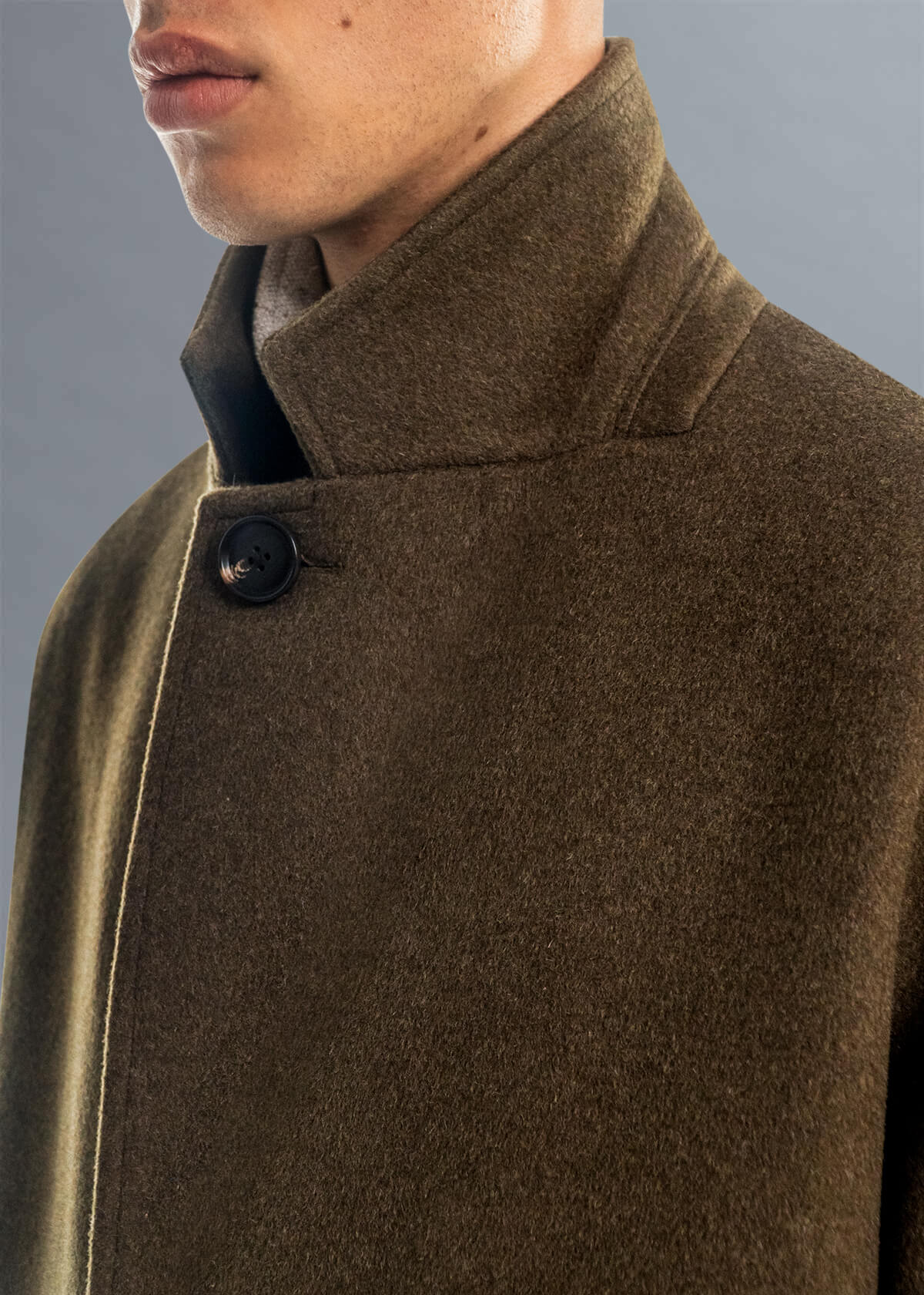 Solid Army Lapel Jacket