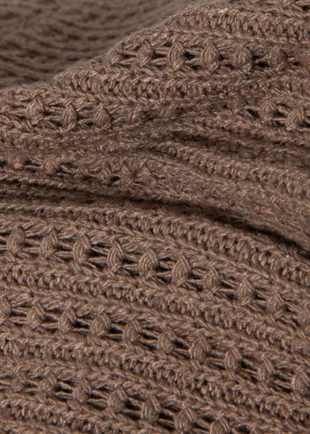 Almond Open Weave Crew