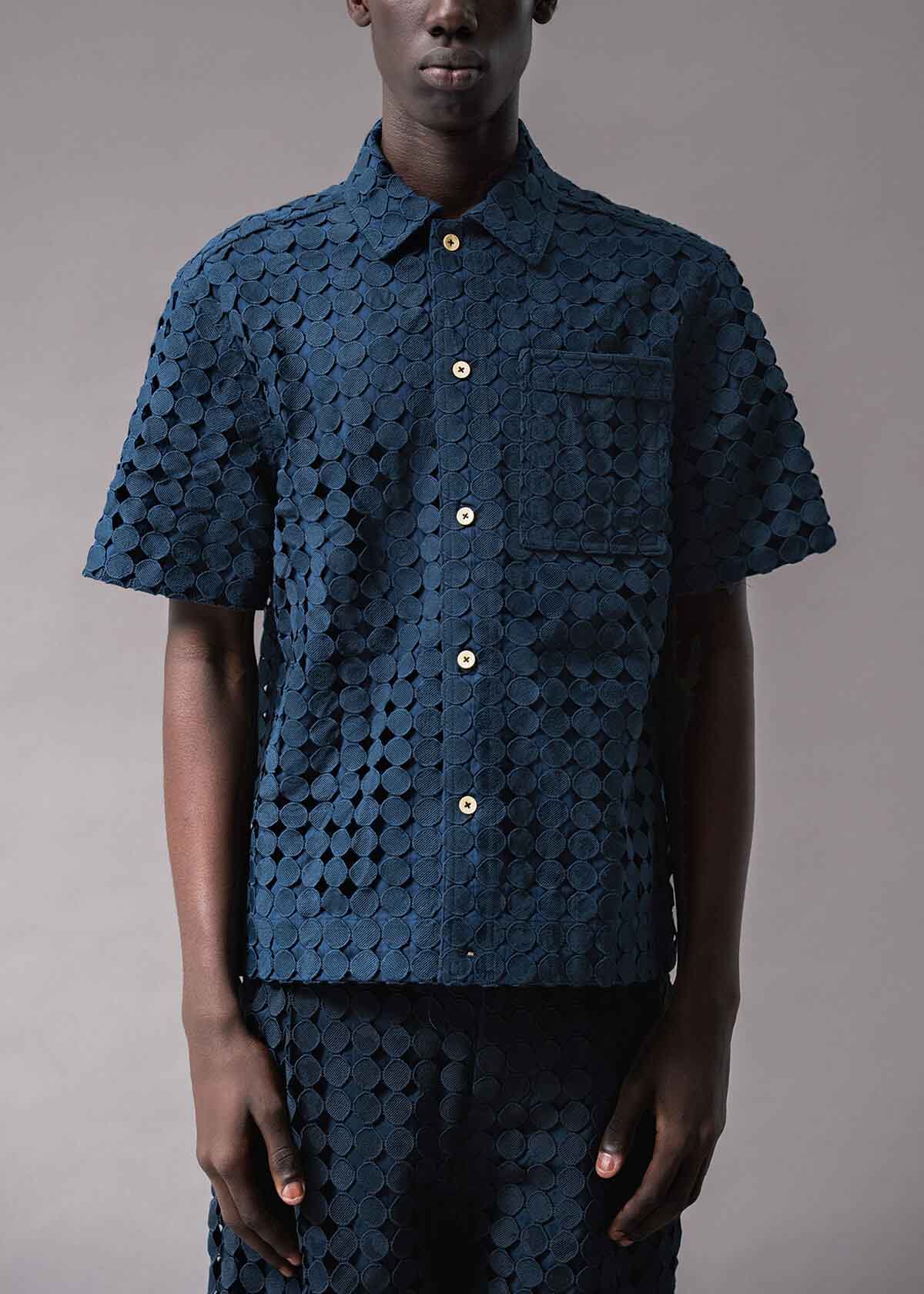 2 Pieced Embroidered Shirt