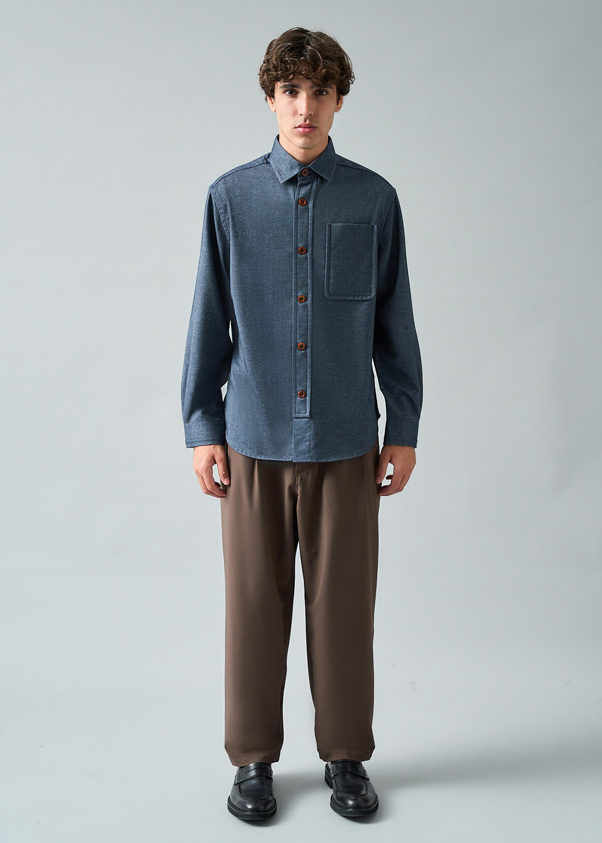 Wool Blend Htr Grey