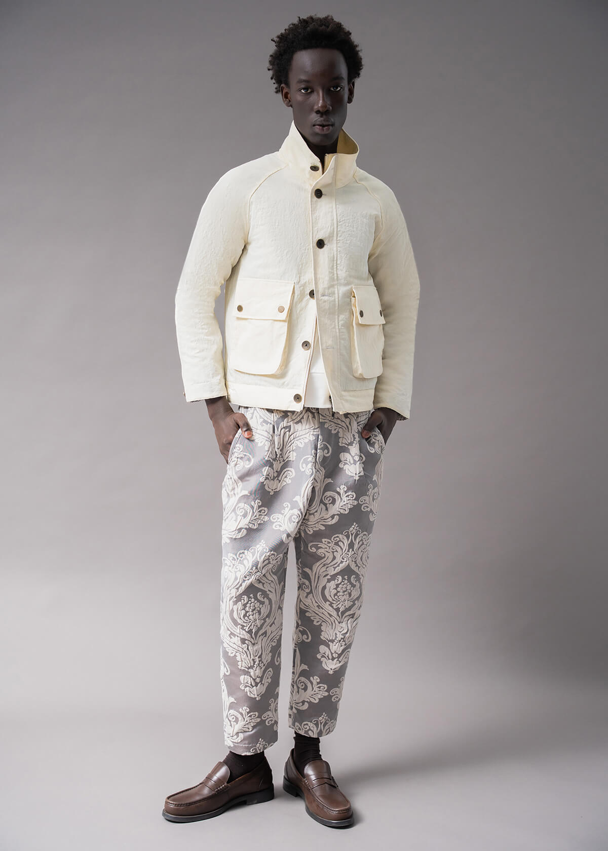 Hand Loom Jacquard Pant: Boxer Fit