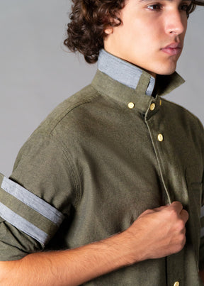 Chambray Heather Olive Rlx Fit