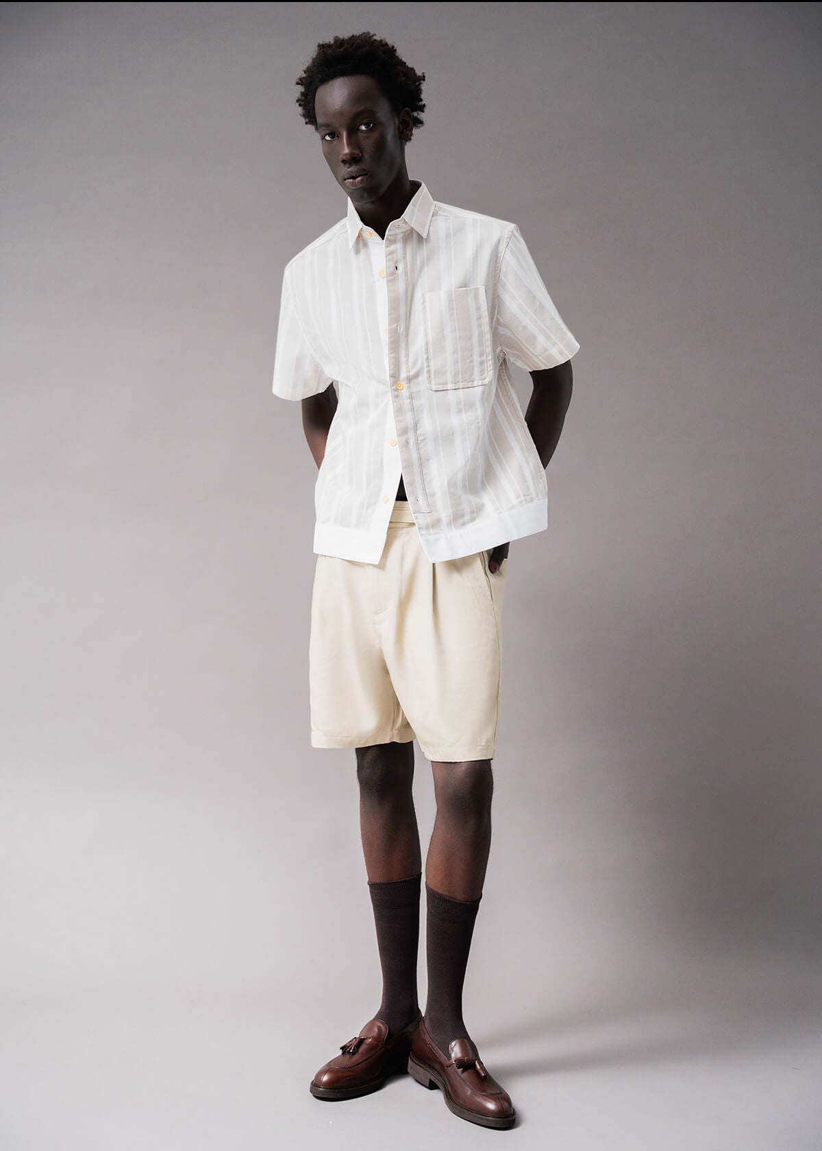 Chevron Stripe Cream