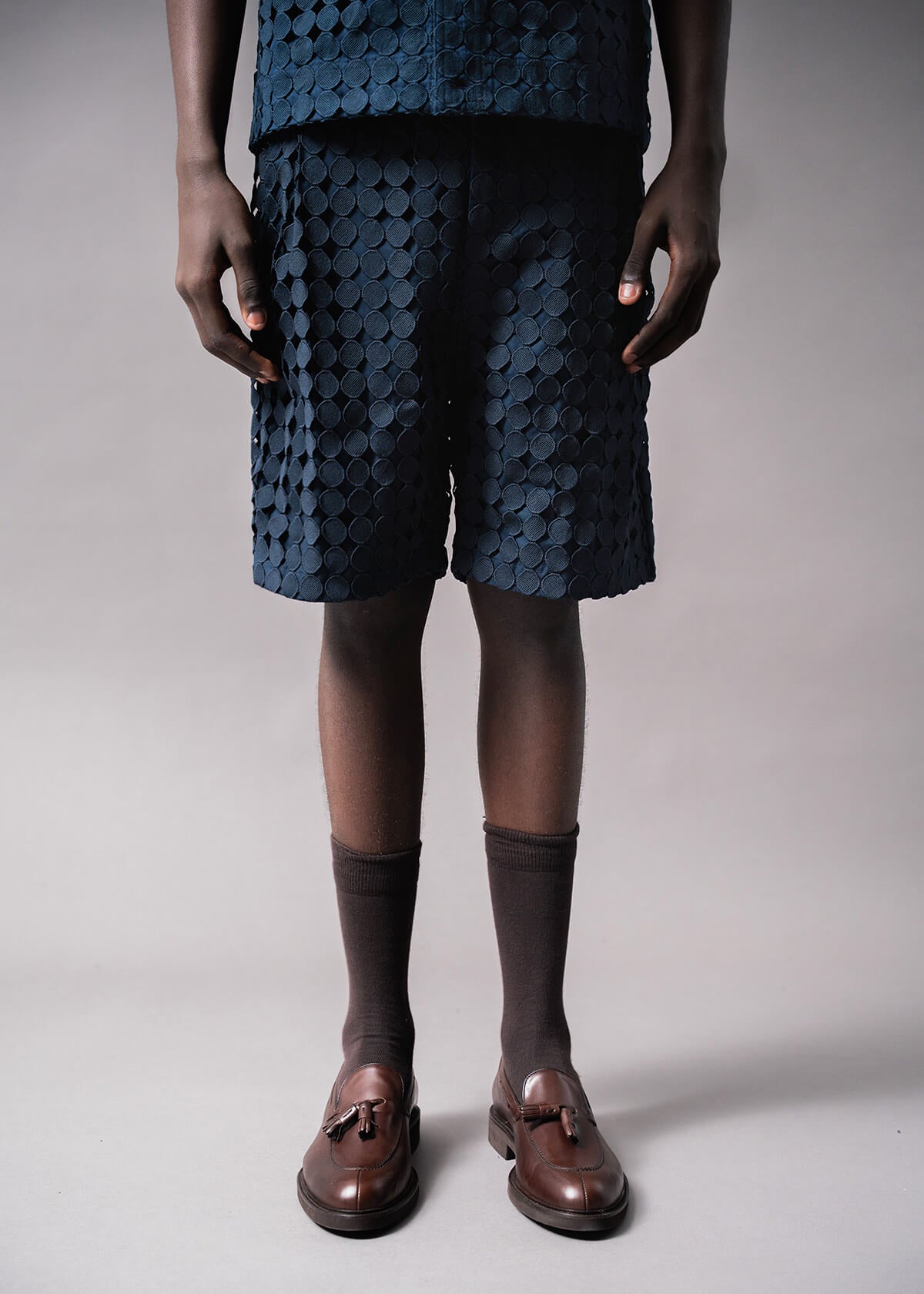 2 Pieced Embroidered Short