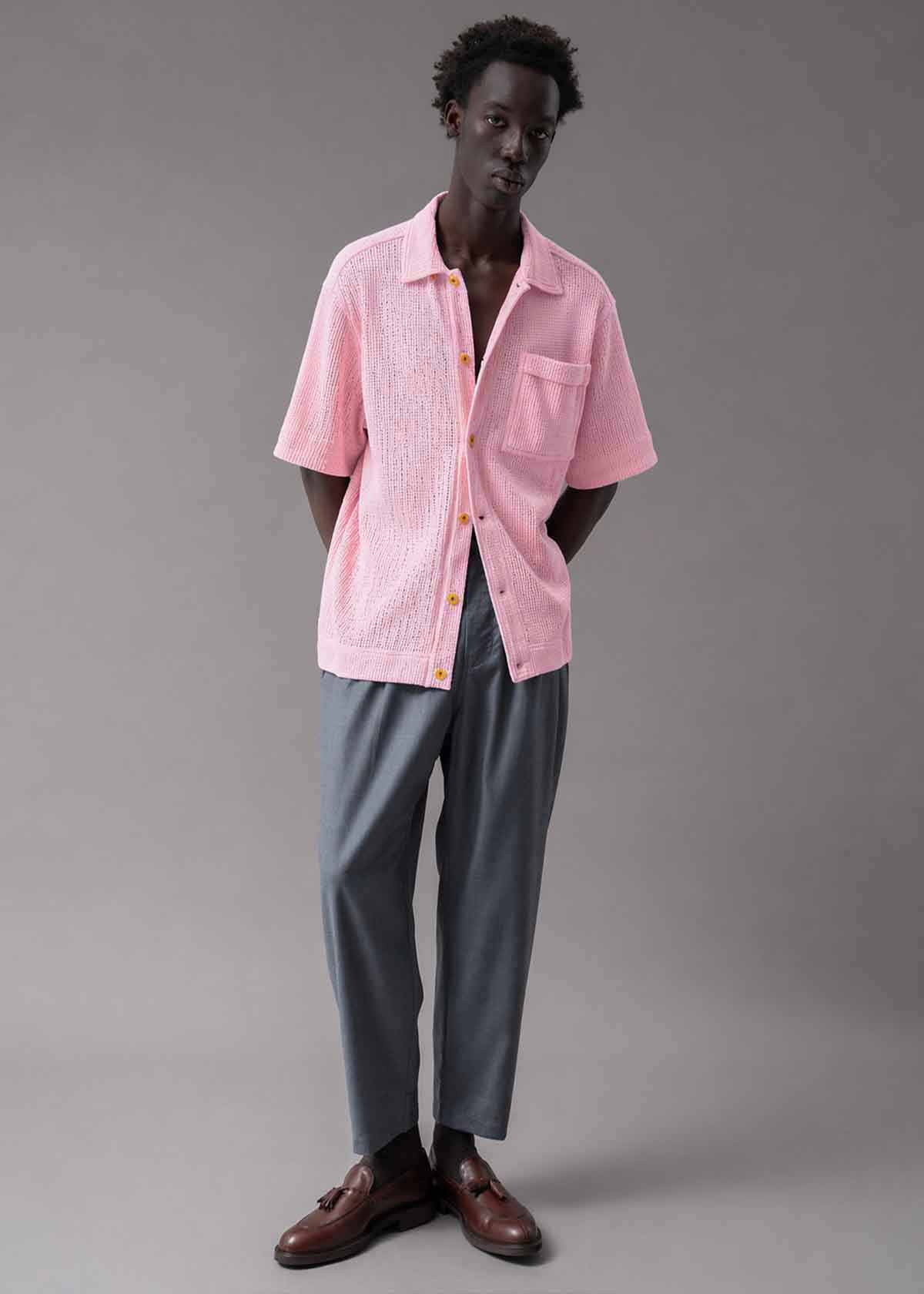 Dusty Pink Knit Shirt