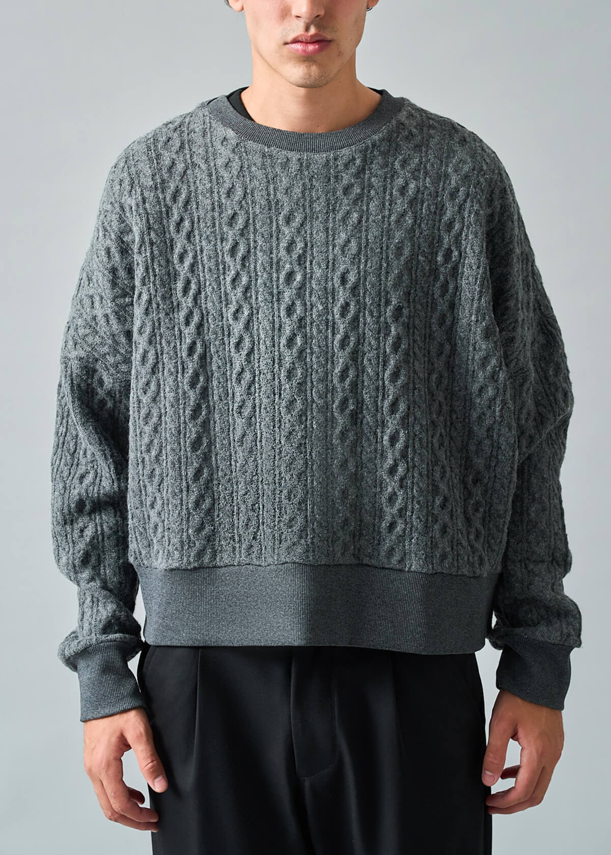 Aviator Cable Knit Charcoal