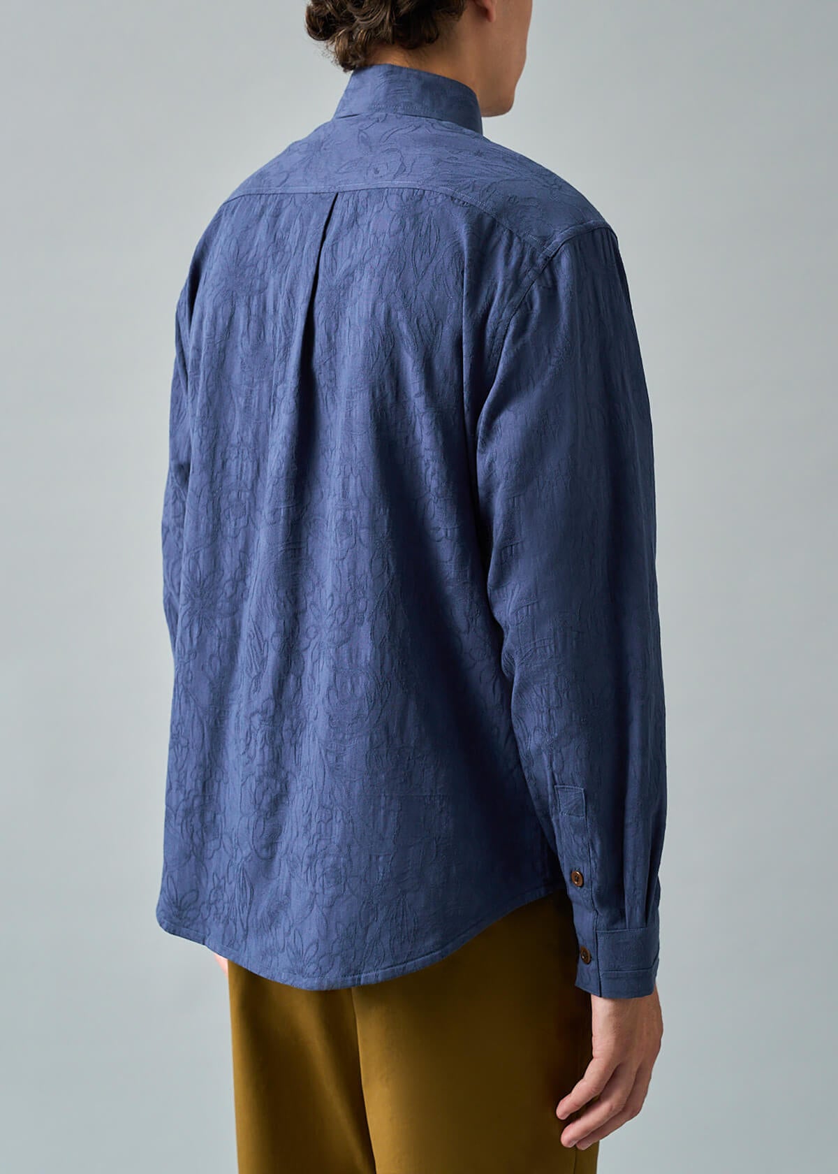 Jacquard Solid Navy Shirt