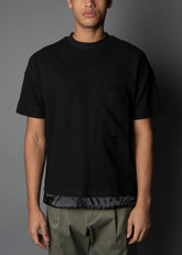 crew neck black tee for men