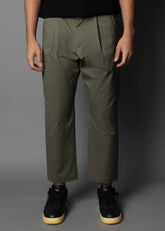 olive twill regular fit mens pants