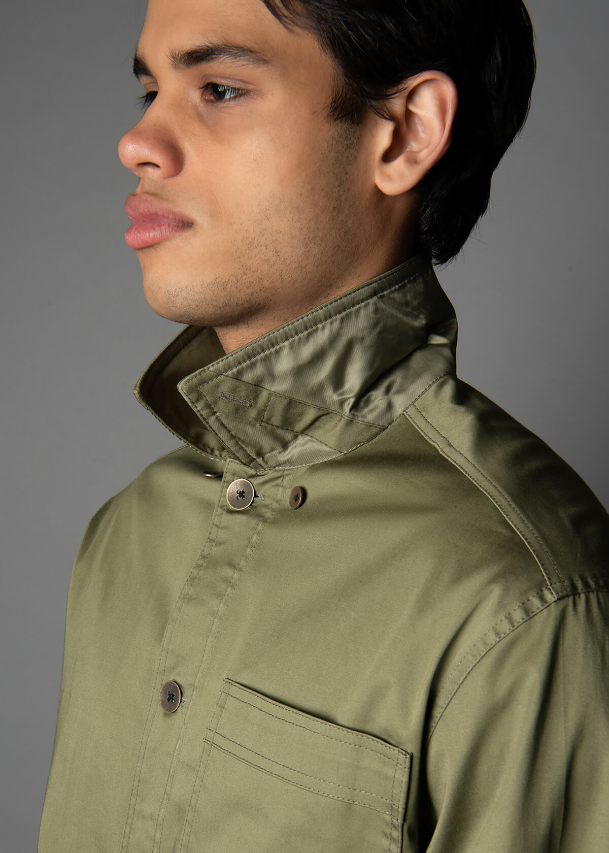 Prisao-X Olive Sateen Shirt