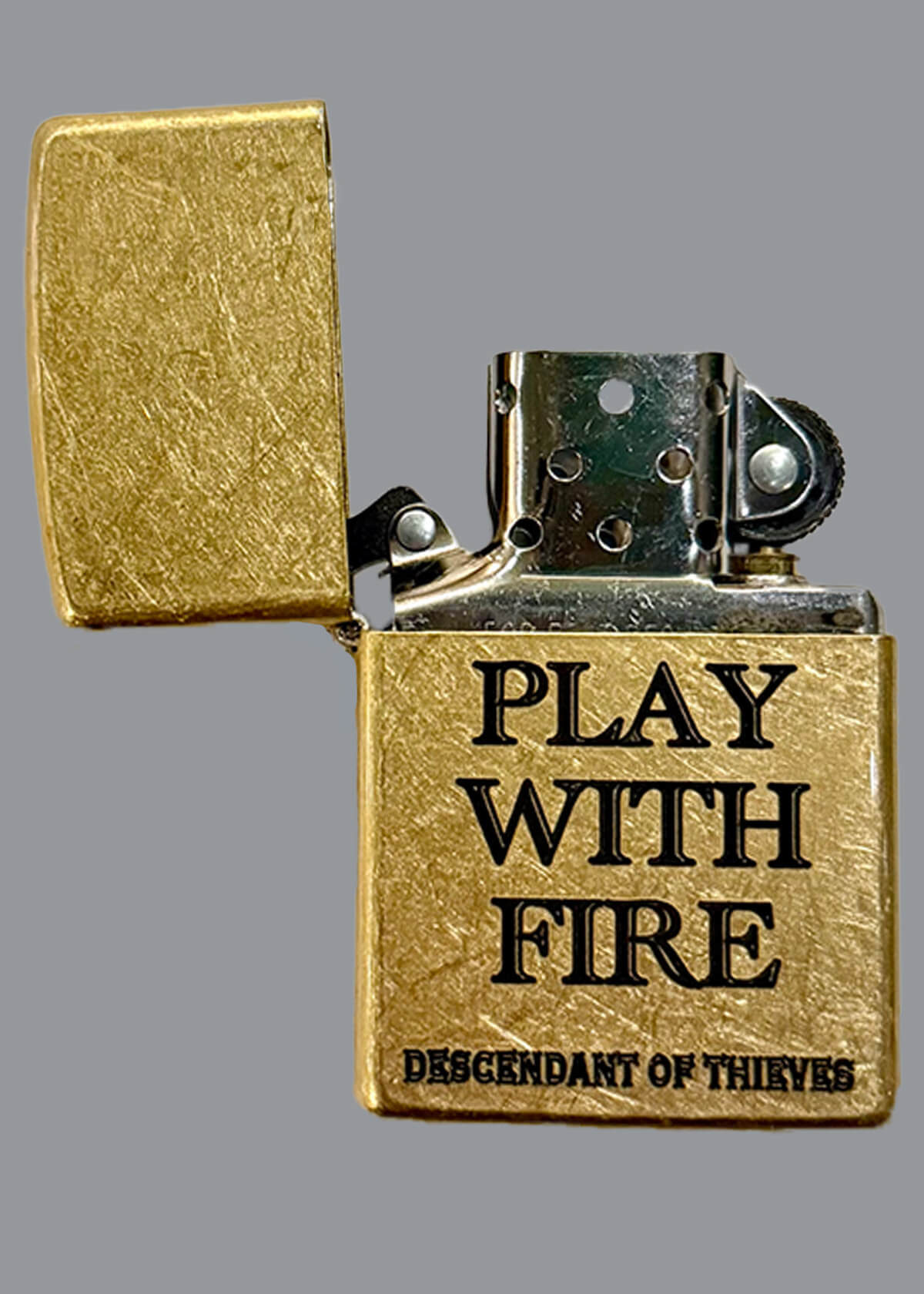 Play With Fire Brass Lighter