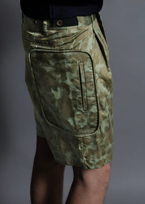 men's cargo shorts in a green tone